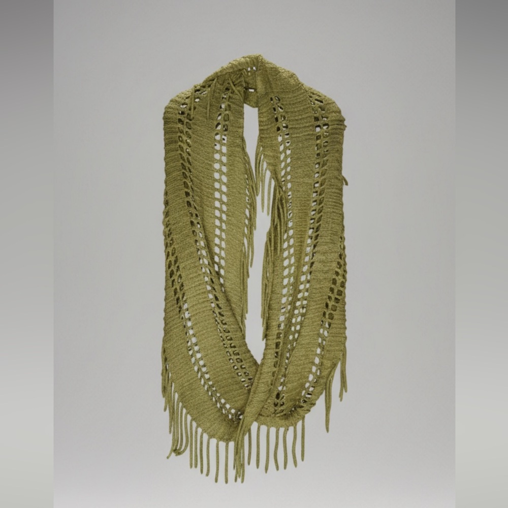 Aldo Brand - Green Fringed Scarf - Women's Accessory